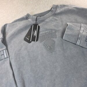 Pro Standard Howard Bison Crewneck Sweatshirt Mens L Gray Vintage Classics NWT